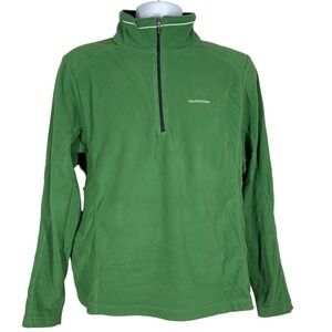 CRAGHOPPERS Mens Green Half Zip Pullover Fleece Medium